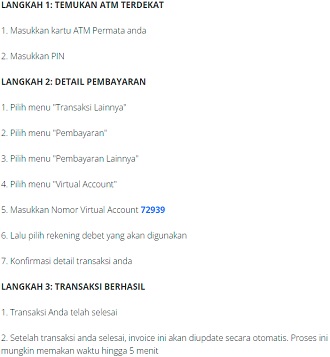 Pembayaran via Permata